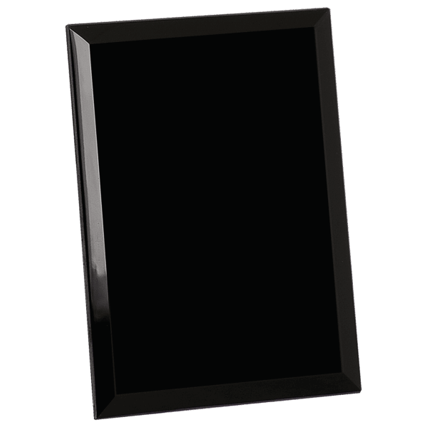 6" x 8" Black Glass Mirror Plaque