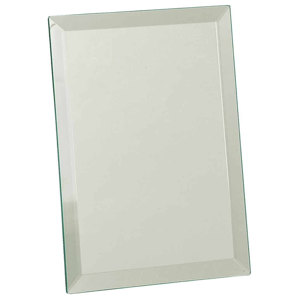 6" x 8" Clear Mirror Glass Plaque