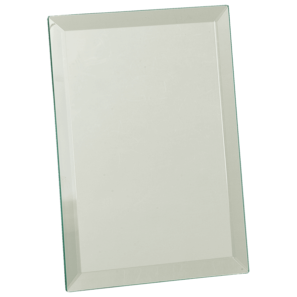 6" x 8" Clear Mirror Glass Plaque