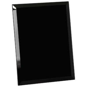 7" x 9" Black Glass Mirror Plaque