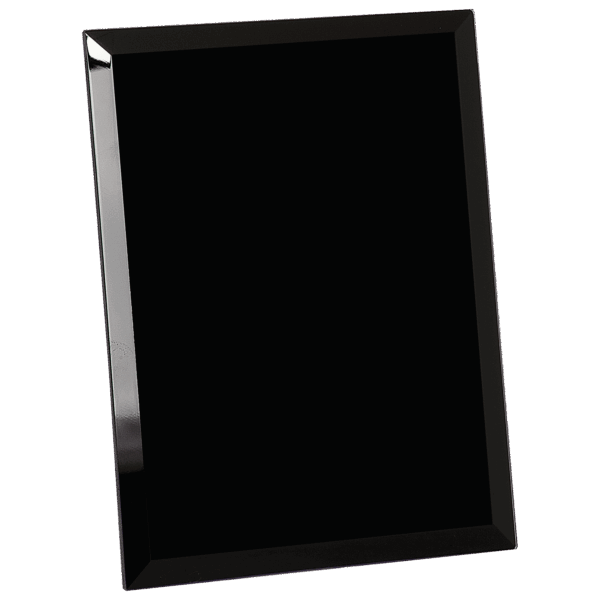 7" x 9" Black Glass Mirror Plaque