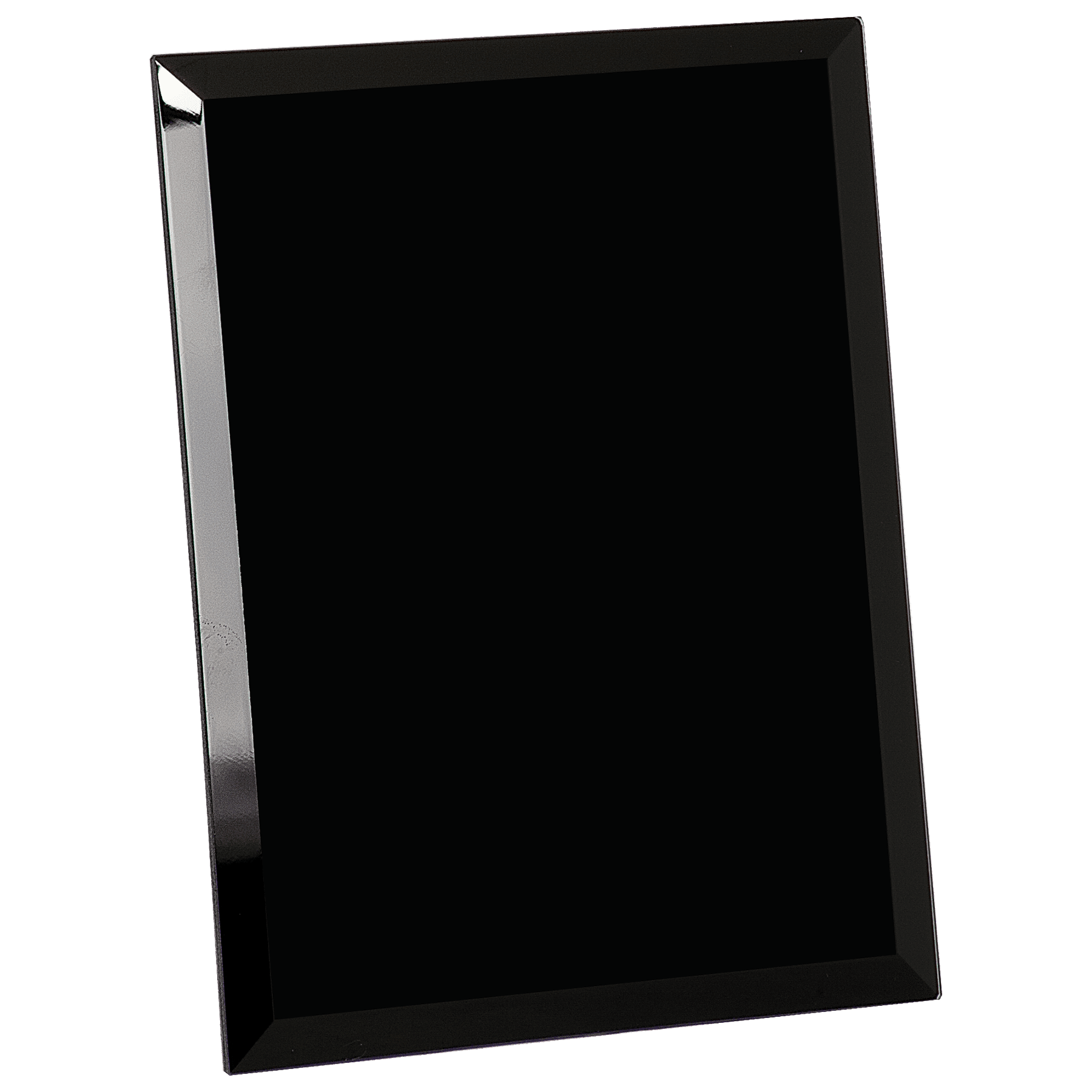 7" x 9" Black Glass Mirror Plaque