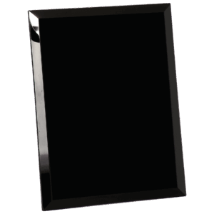8" x 10" Black Glass Mirror Plaque