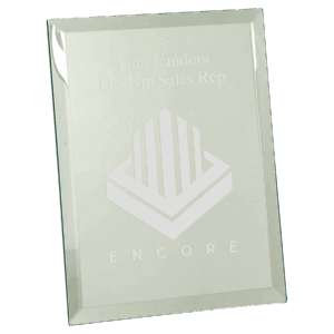 8" x 10" Clear Glass Mirror Plaque