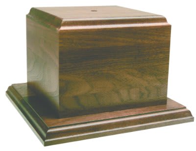 9 1/4" x 5 1/2" Genuine Walnut Cup Base