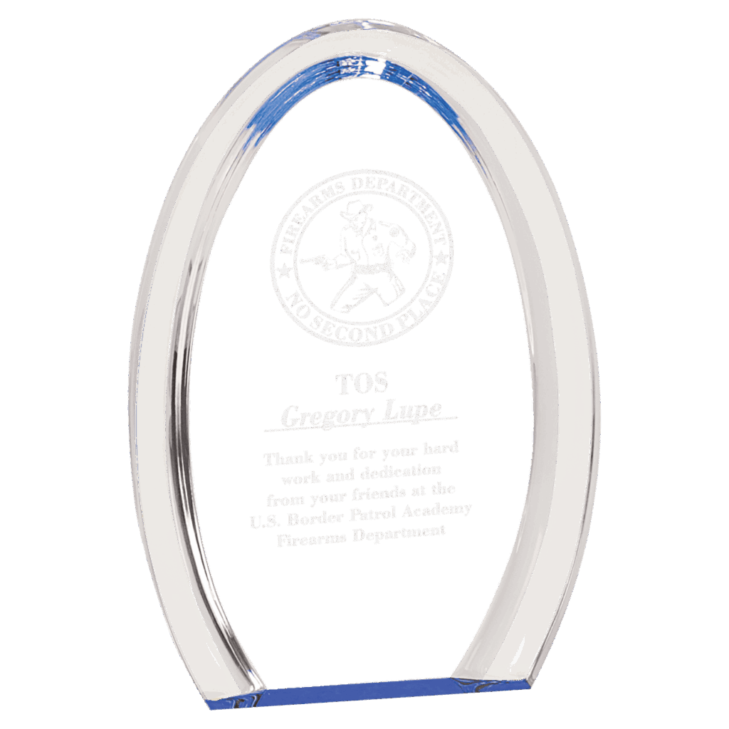 7" Blue Oval Halo Acrylic