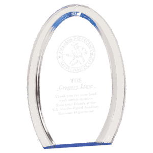 7" Blue Oval Halo Acrylic