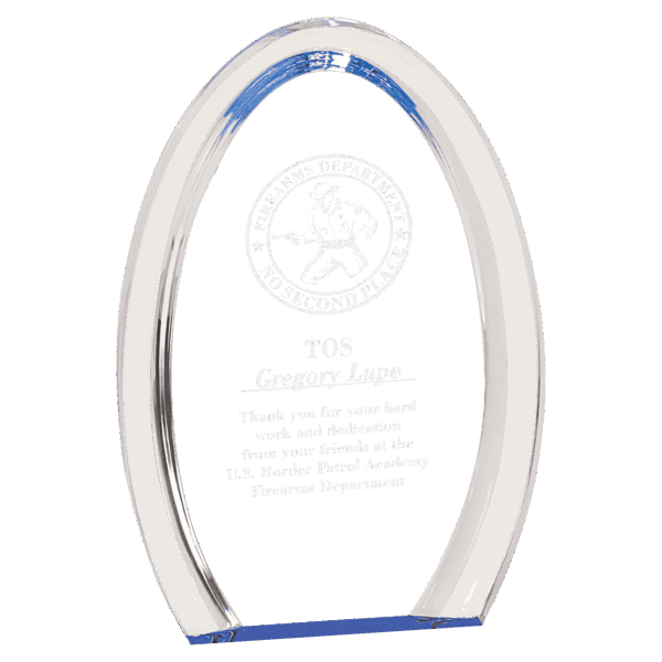 7" Blue Oval Halo Acrylic