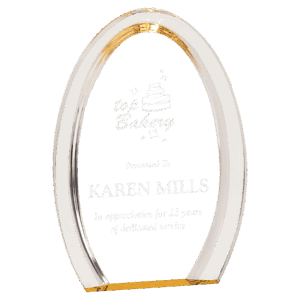 7" Gold Oval Halo Acrylic