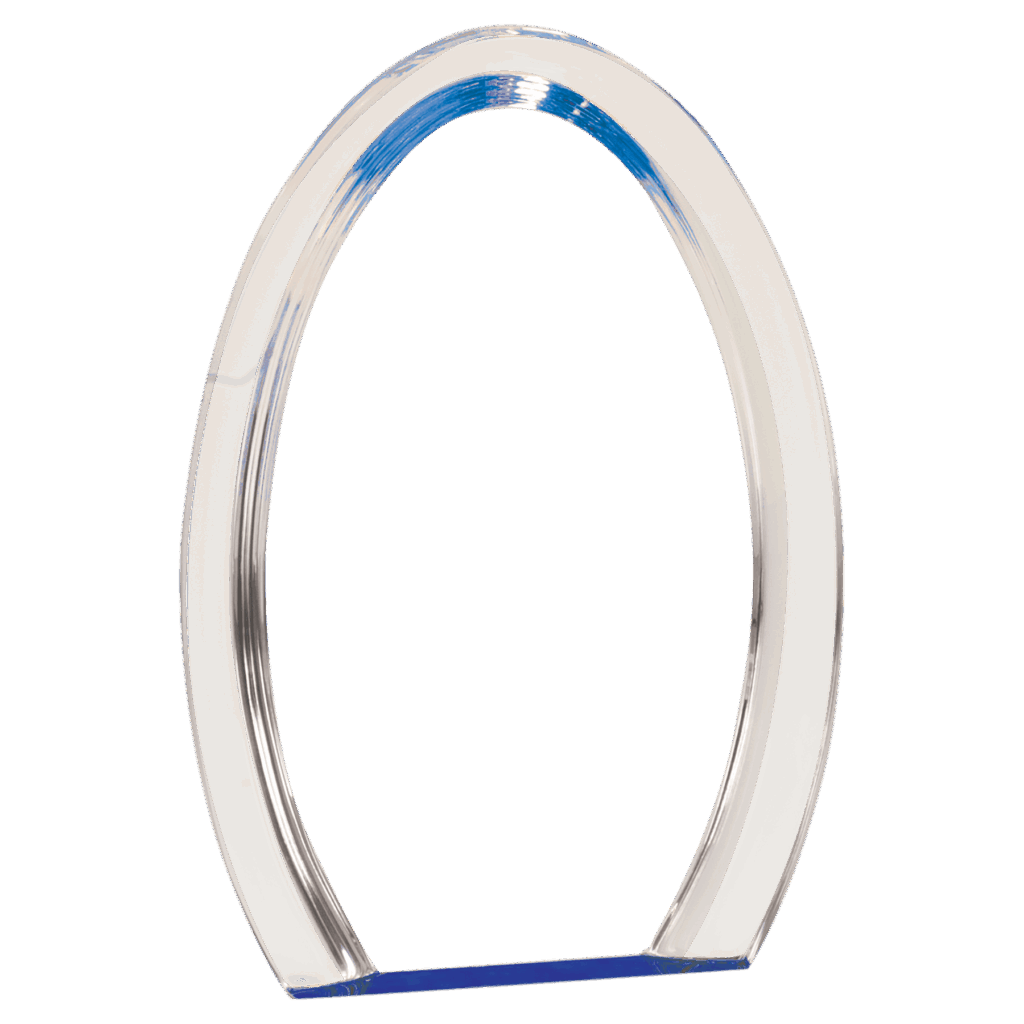 8" Blue Oval Halo Acrylic