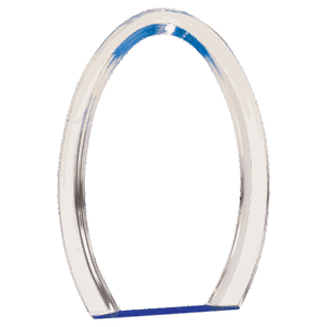 8" Blue Oval Halo Acrylic