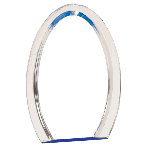 8" Blue Oval Halo Acrylic