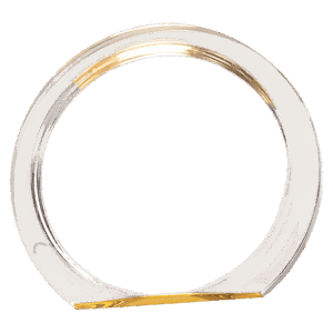 5 3/8" Gold Round Halo Acrylic