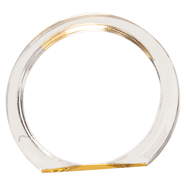5 3/8" Gold Round Halo Acrylic