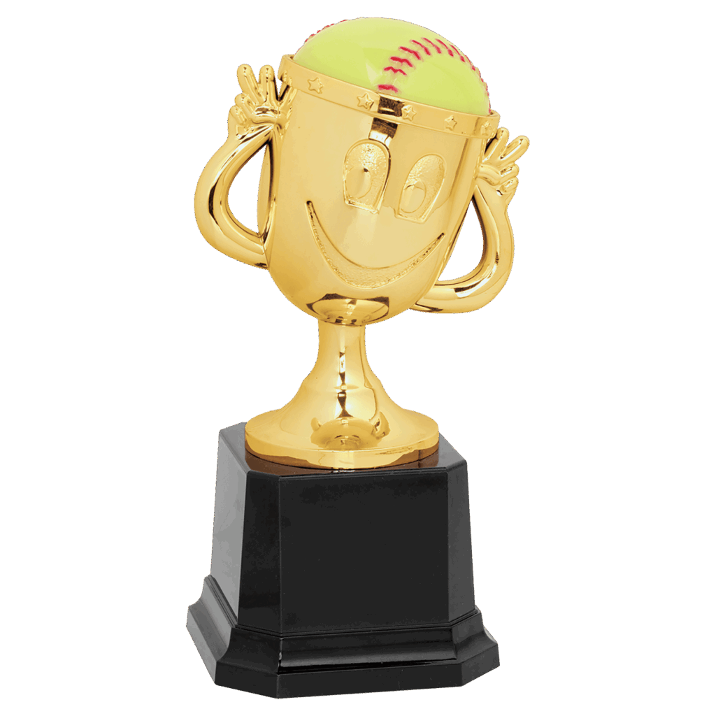 6" Softball Happy Cup Trophy