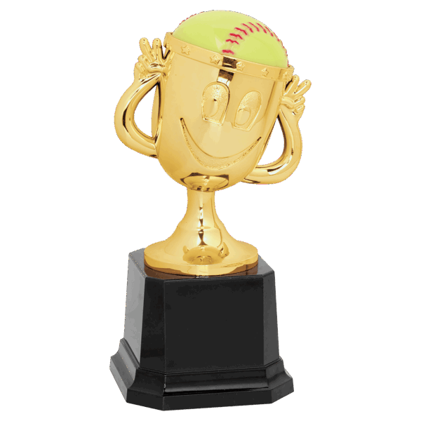 6" Softball Happy Cup Trophy