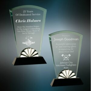 Fan Horizon Glass with Black Base Sample Set