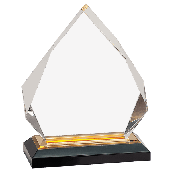 5 1/4" x 6 3/4" Gold Diamond Impress Acrylic