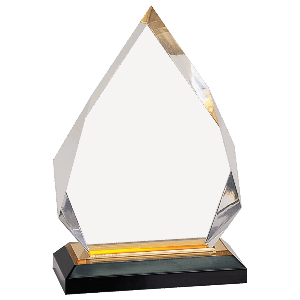 5 1/4" x 7 3/4" Gold Diamond Impress Acrylic