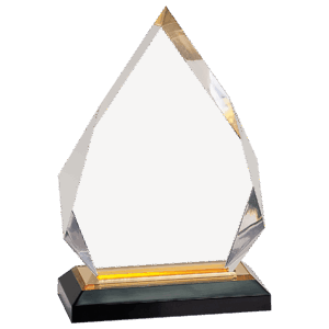 5 1/4" x 7 3/4" Gold Diamond Impress Acrylic
