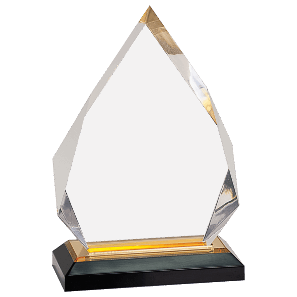 5 1/4" x 7 3/4" Gold Diamond Impress Acrylic