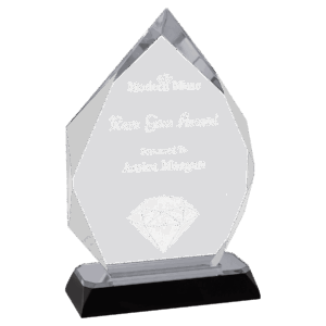 7 3/4" Silver Diamond Corner Base Impress Acrylic