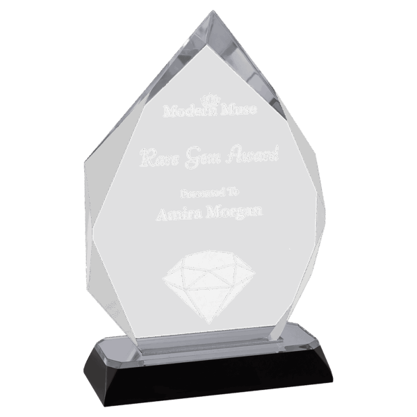 7 3/4" Silver Diamond Corner Base Impress Acrylic