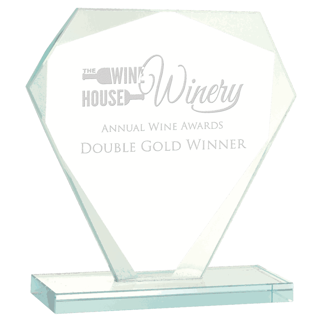 6 1/4" Cut Diamond Jade Glass Award