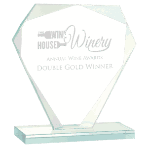 6 1/4" Cut Diamond Jade Glass Award