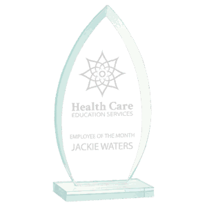 7" Oval Jade Glass Award
