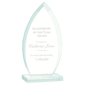7 3/4" Oval Jade Glass Award