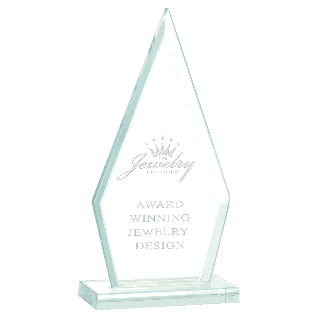6 3/4" Triangle Jade Glass Award