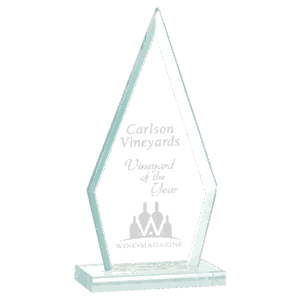8 1/2" Triangle Jade Glass Award