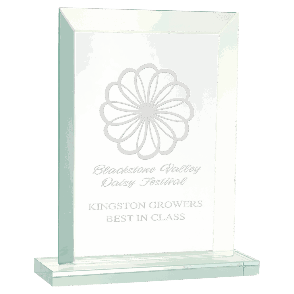 7" Rectangle Jade Glass Award
