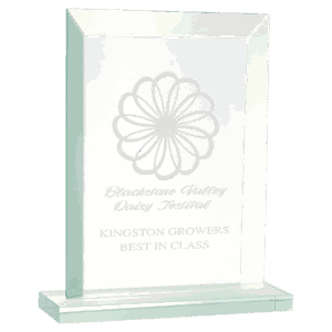 7" Rectangle Jade Glass Award