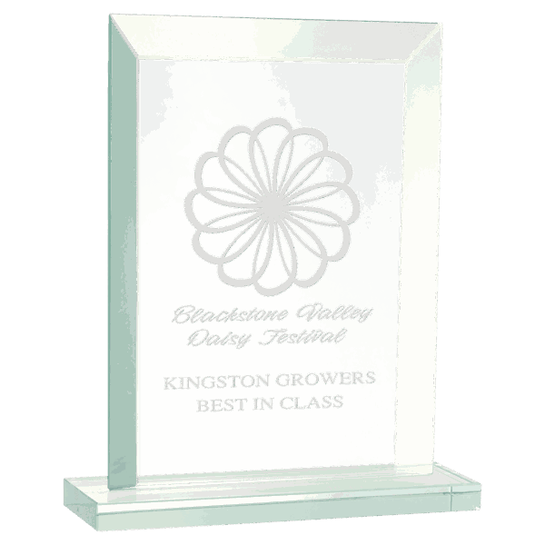 7" Rectangle Jade Glass Award