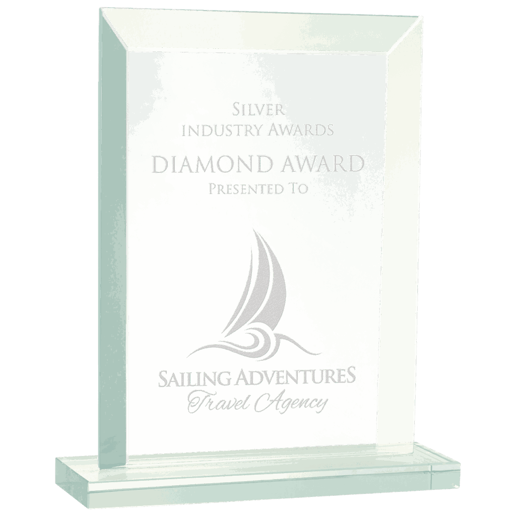 7 3/4" Rectangle Jade Glass Award