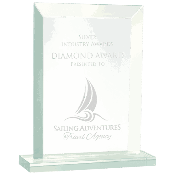 7 3/4" Rectangle Jade Glass Award