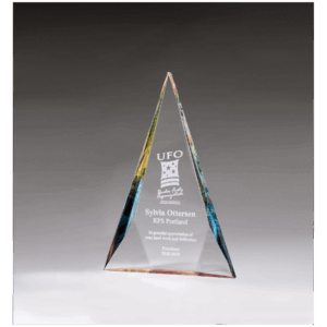 8 3/8" x 12" x 1 1/8" (Tapered) Diamond Series Crystal with Prism-Effect
