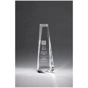 5 1/8" x 11" x 2" (Tapered) Crystal Obelisk