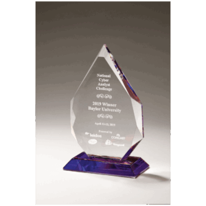 5 7/8" x 9 7/8" Flame Series Crystal with Prism-Effect Base