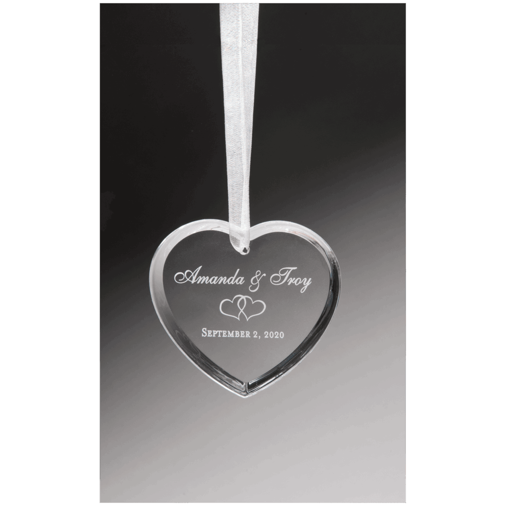 2 1/2" Crystal Heart Ornament