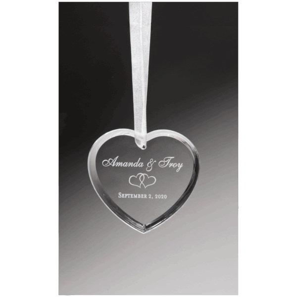 2 1/2" Crystal Heart Ornament