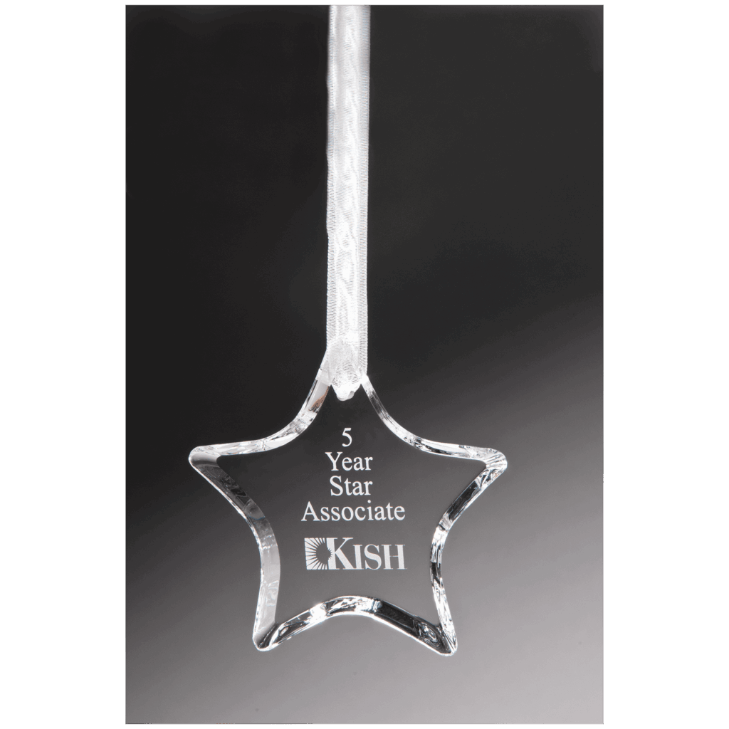 3 1/2" Crystal Star Ornament