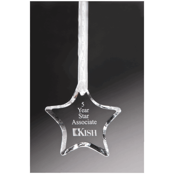 3 1/2" Crystal Star Ornament