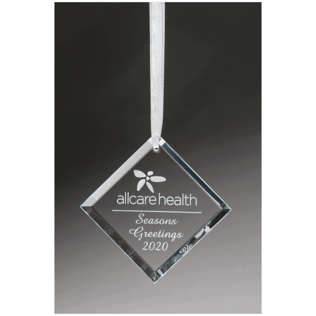 2 3/4" Crystal Diamond Ornament