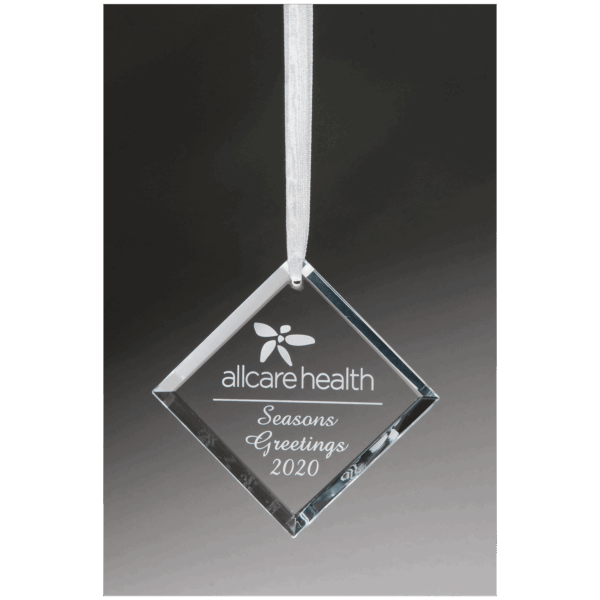 2 3/4" Crystal Diamond Ornament