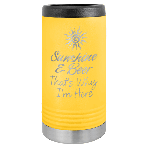 Polar Camel Yellow Slim Beverage Holder