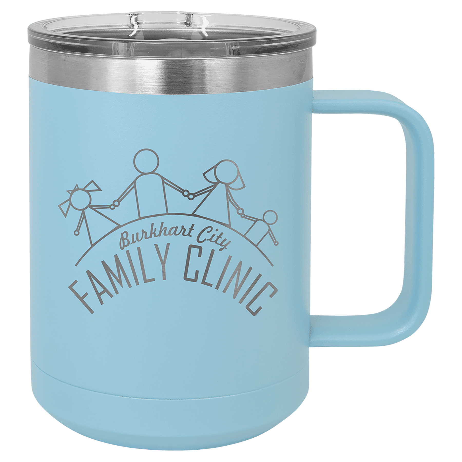 Polar Camel 15 oz. Light Blue Vacuum Insulated Mug with Slider Lid