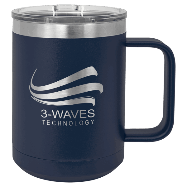 Polar Camel 15 oz. Navy Blue Vacuum Insulated Mug with Slider Lid